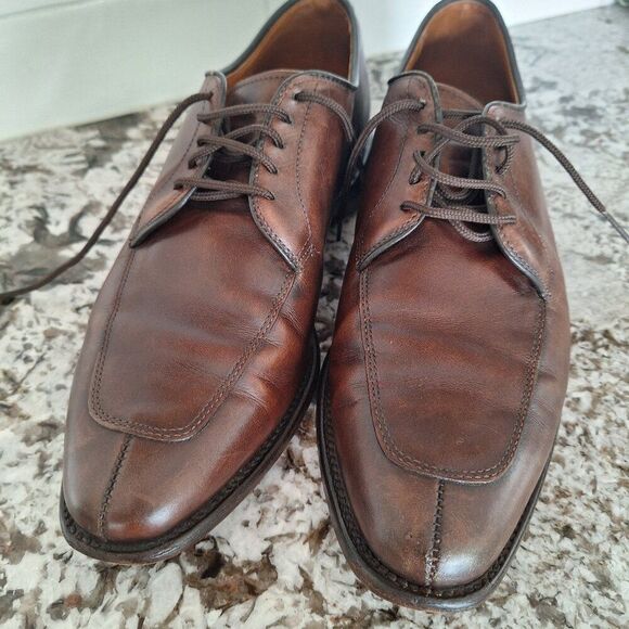 Allen Edmonds Brownk leather lace up dress shoes Size 10 D - Picture 1 of 10